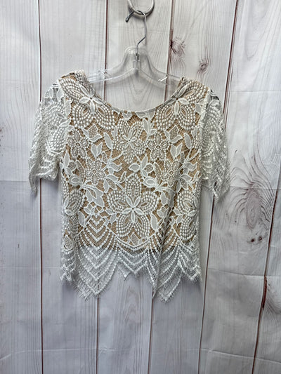 Express Women's Size XS White Short Sleeve Top