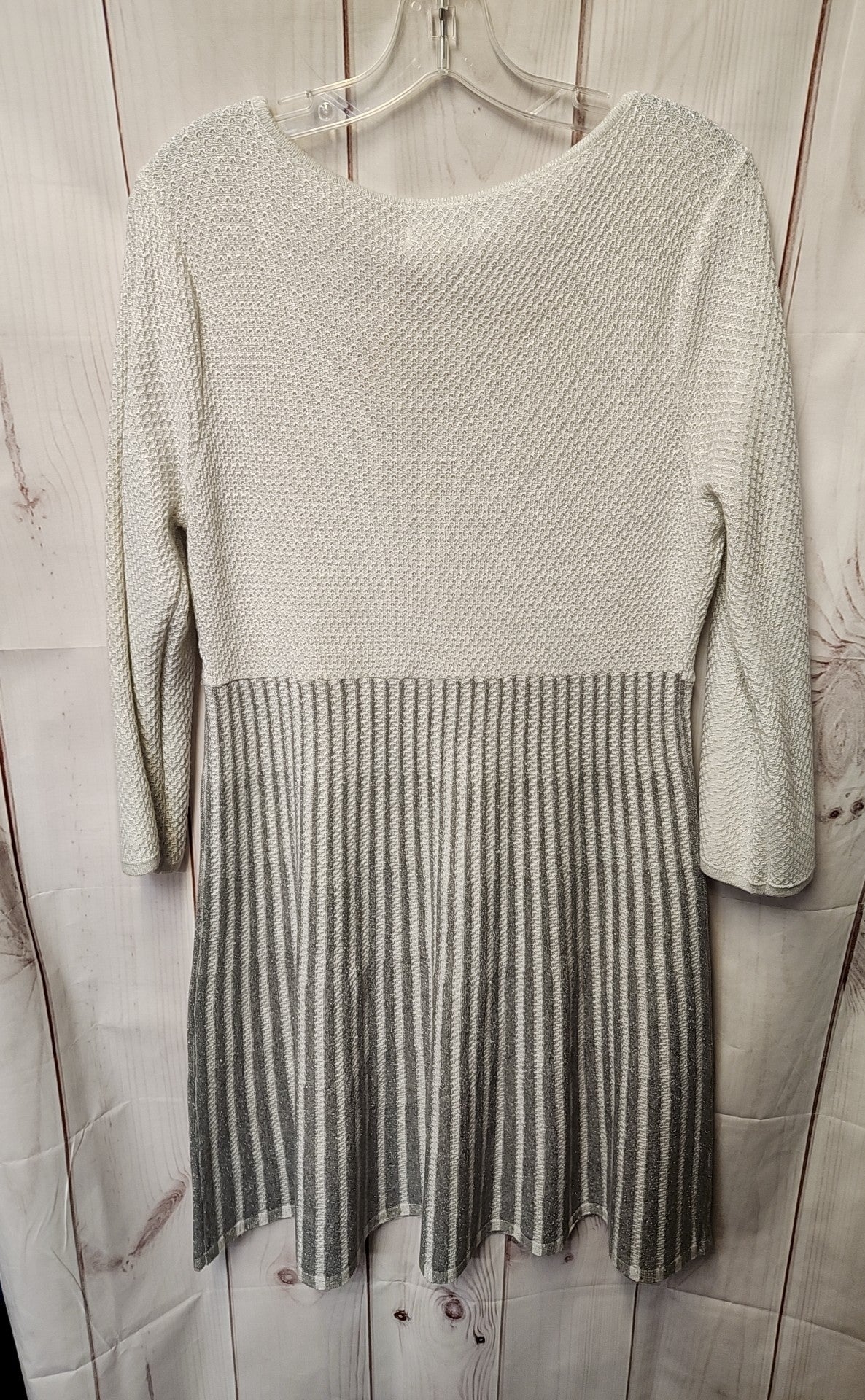 Calvin Klein Women's Size L Silver Knit Dress