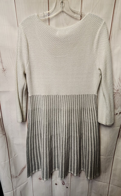 Calvin Klein Women's Size L Silver Knit Dress