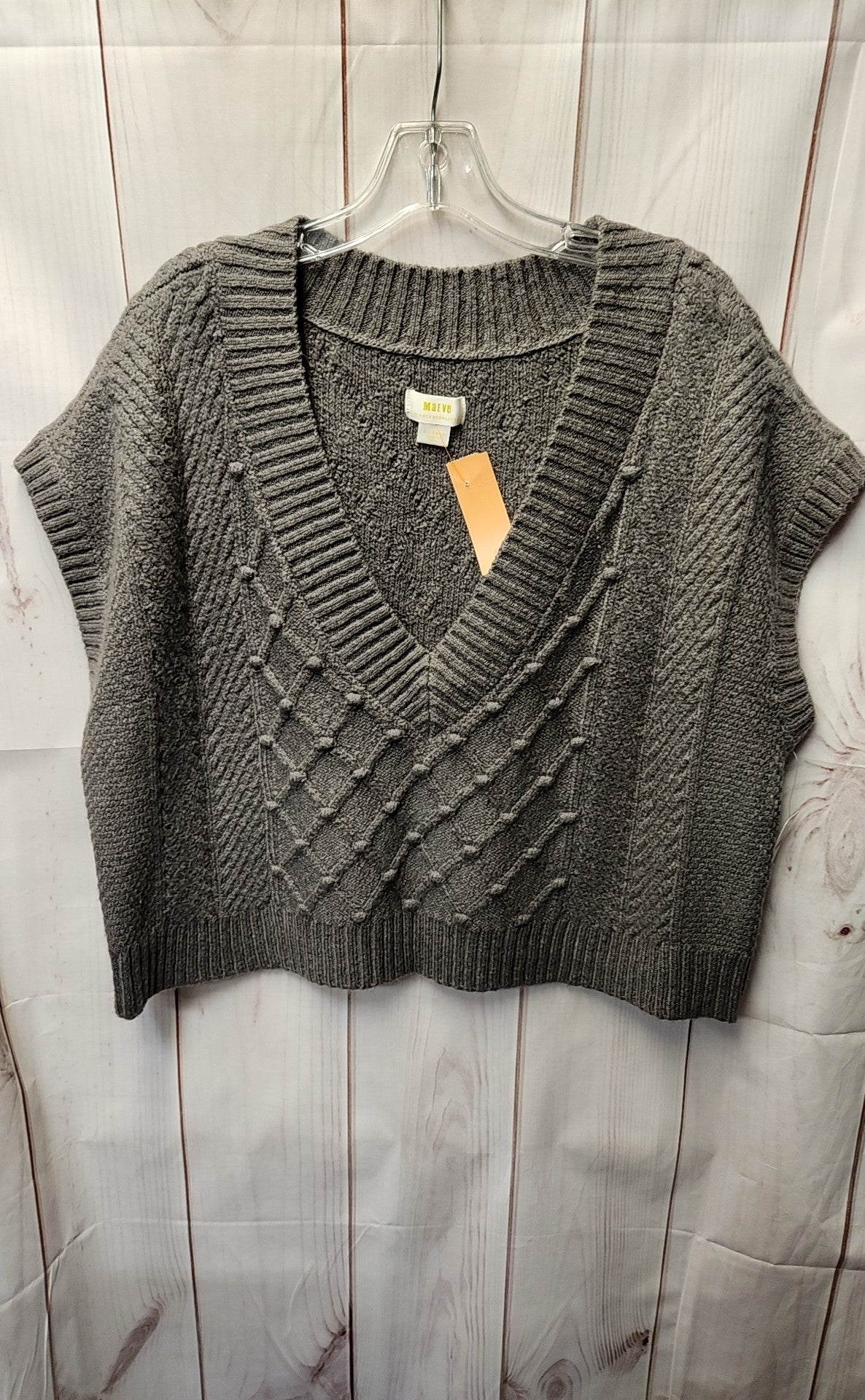 NWT Maeve Anthropologie Women's Size XL Gray Sweater Vest