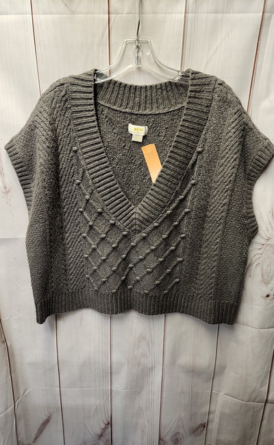 NWT Maeve Anthropologie Women's Size XL Gray Sweater Vest