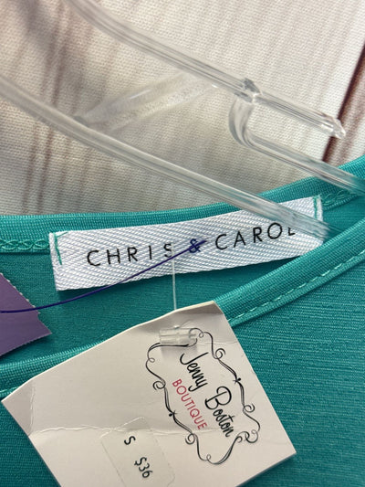 Chris & Carol Women's Size S Green Short Sleeve Top