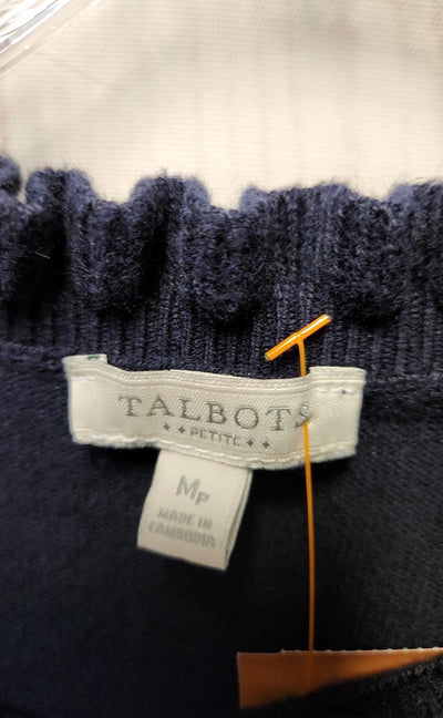 Talbots Women's Size M Petite Navy Sweater