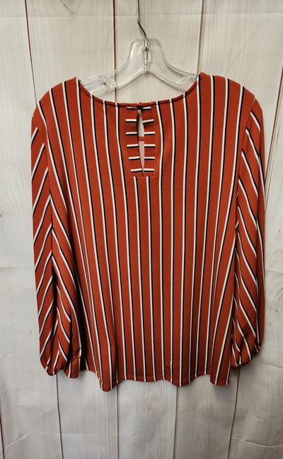 Adrianna Papell Women's Size L Brown Long Sleeve Top