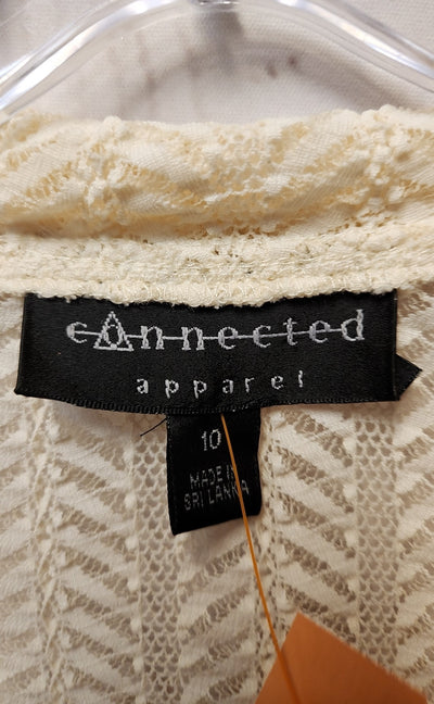 Connected Women's Size 10 Cream Cardigan