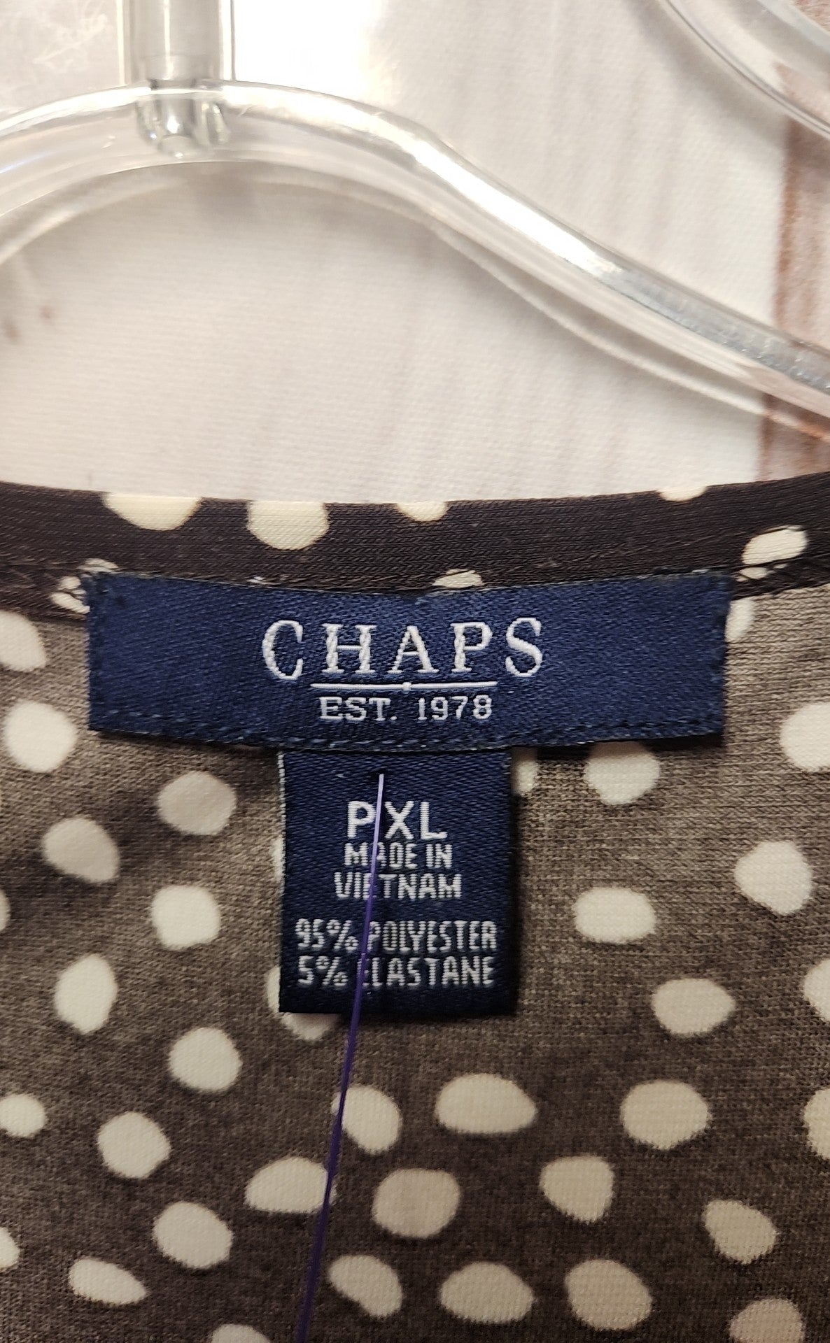 Chaps Women's Size XL Petite Brown Dress