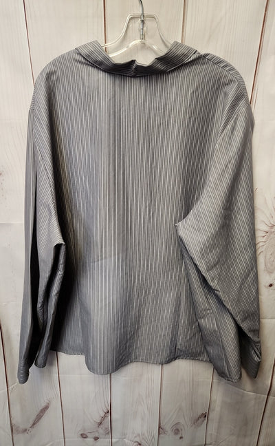 Dressbarn Women's Size 3X Gray Long Sleeve Top