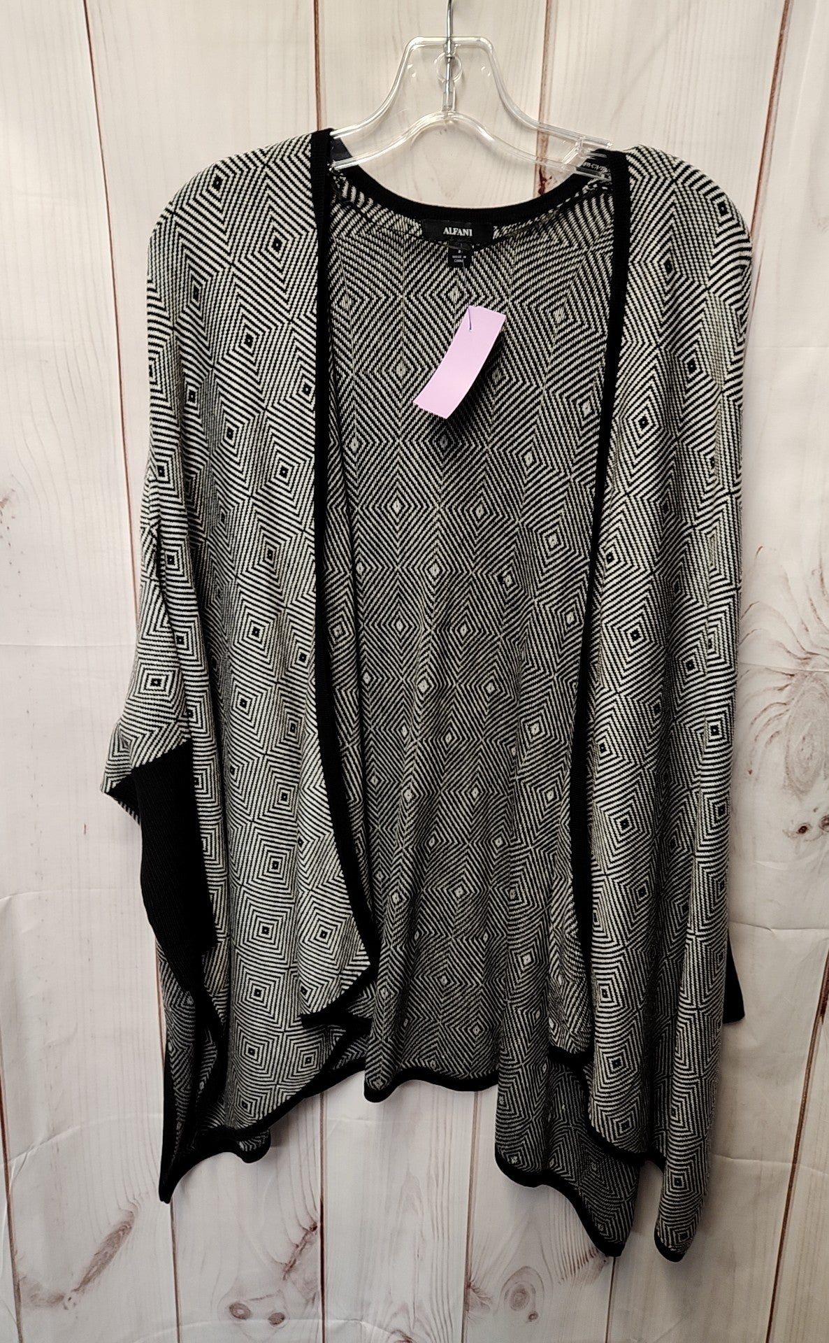 NWT Alfani Women's Size S Black & White Cardigan