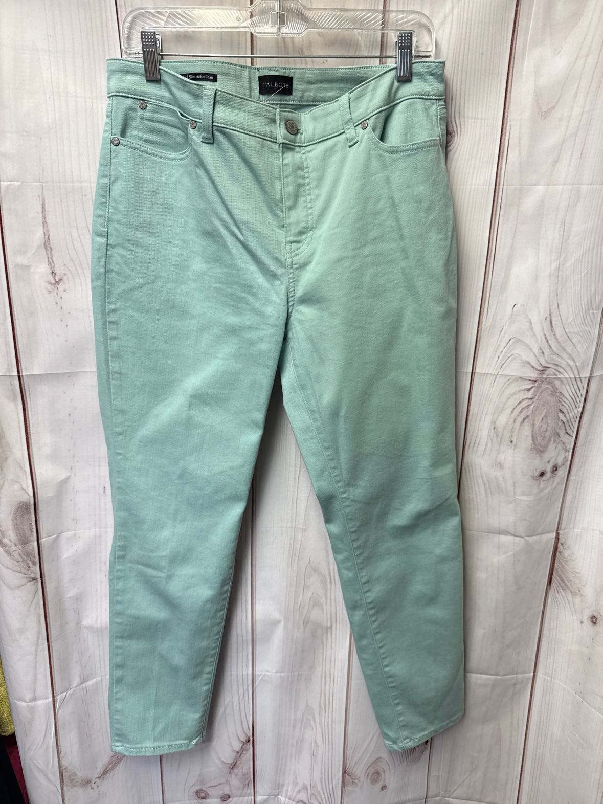 Talbots Women's Size 10 Petite Green Jeans Slim Ankle Jean