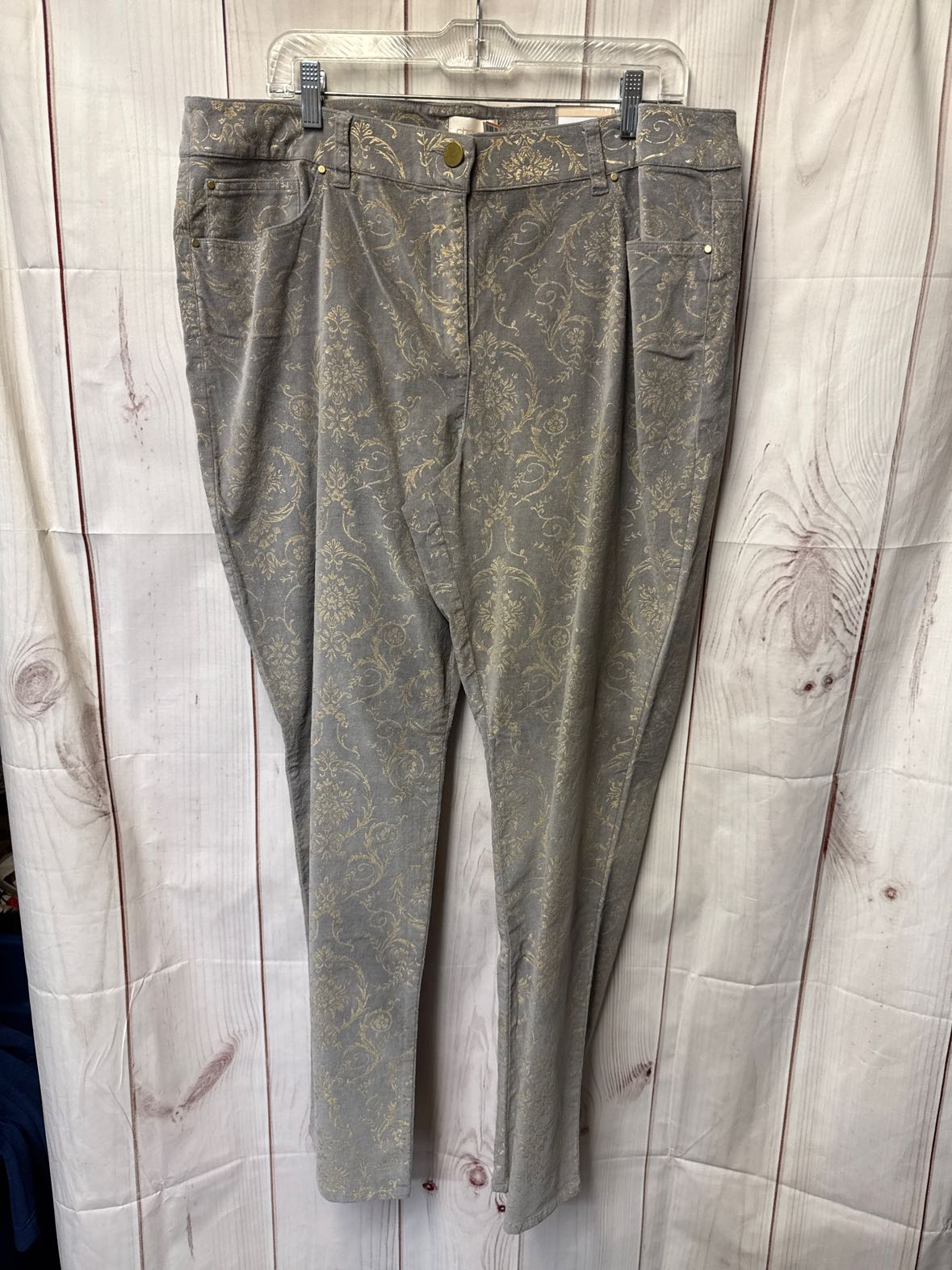 NWT Chico's Women's Size 3 = US 16 Gray Pants