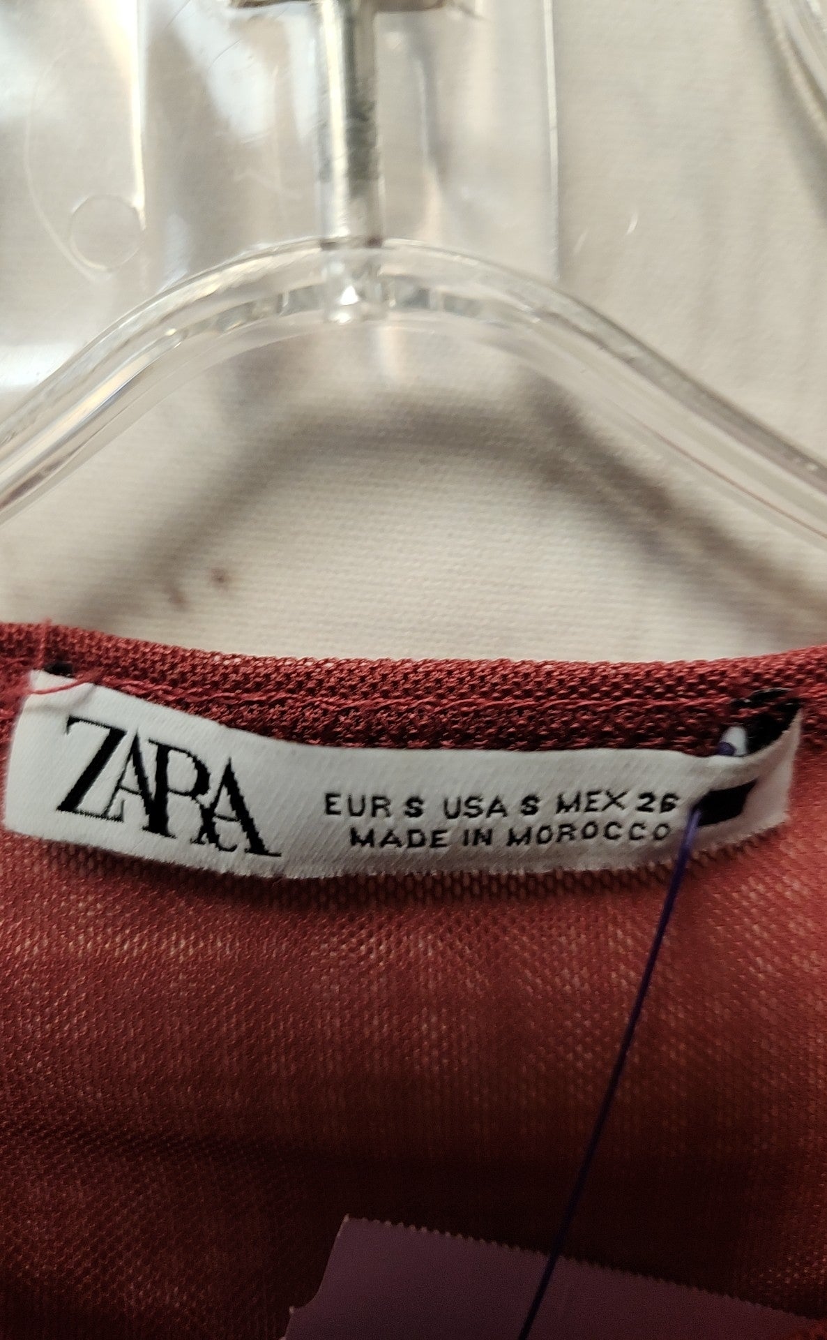 Zara Women's Size S Red Long Sleeve Top