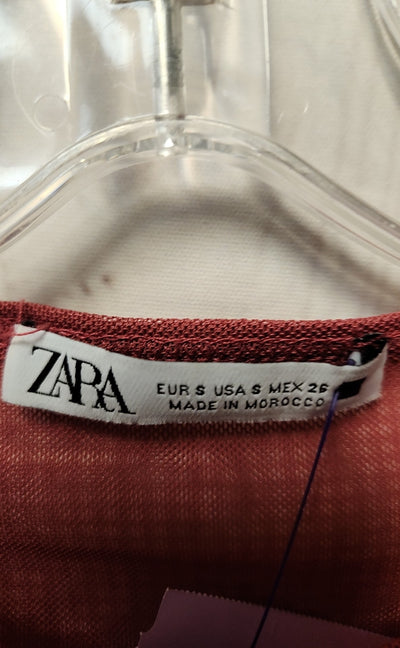 Zara Women's Size S Red Long Sleeve Top