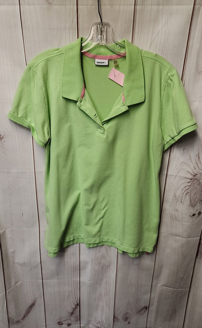 DKNY Women's Size XL Green Short Sleeve Top