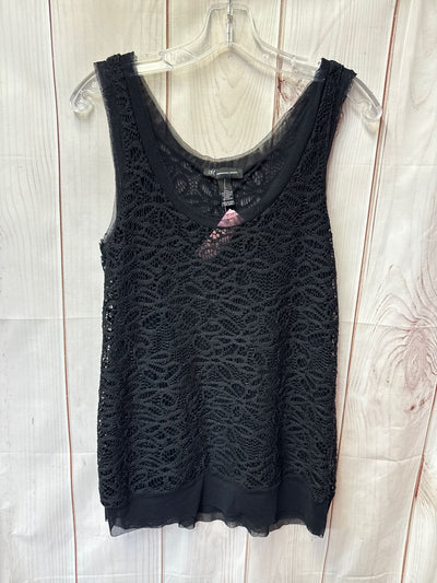 INC Women's Size L Black Lace Sleeveless Top