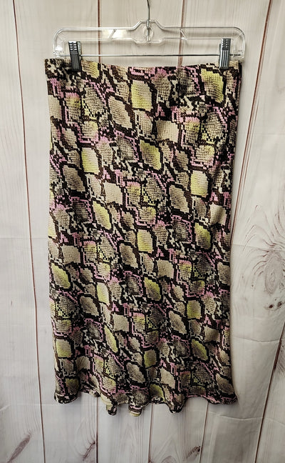 Leith Women's Size XS Beige Animal Print Skirt