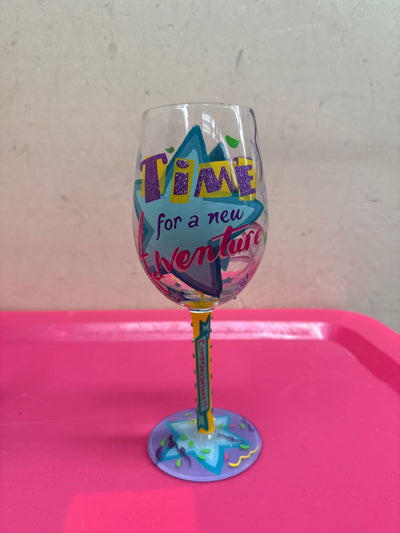 Lolita Adventure Painted Wine Glass