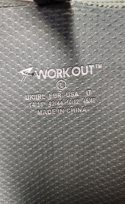 Workout Women's Size L Green Short Sleeve Top