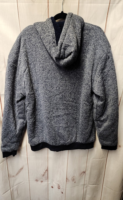 NWT Seven Apparel Men's Size XL Blue Full Zip Hooded Sweatshirt