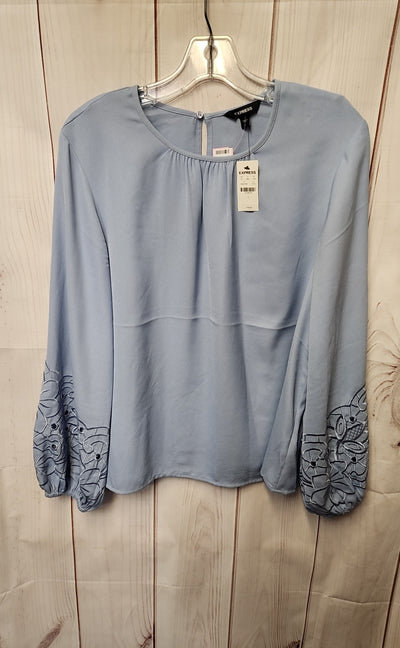 NWT Express Women's Size L Light Blue Long Sleeve Top