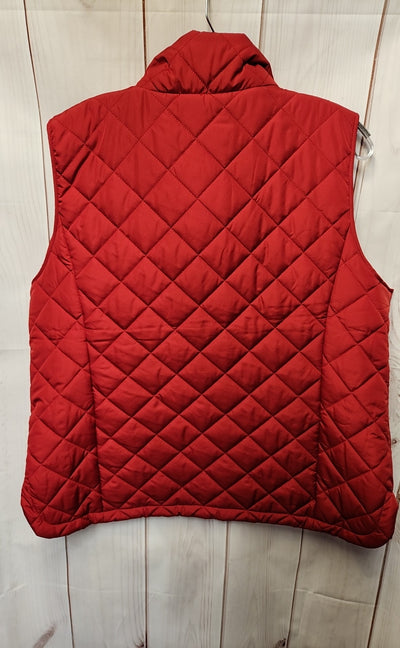 Lands End Women's Size L Petite Red Vest