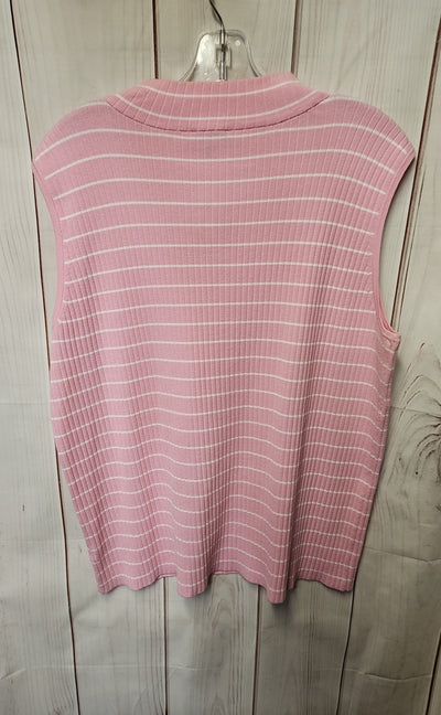 Talbots Women's Size 2X Pink Sleeveless Top