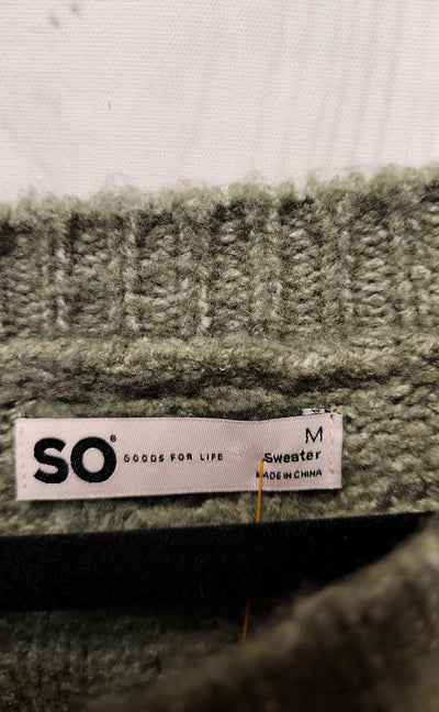 So Women's Size M Green Sweater