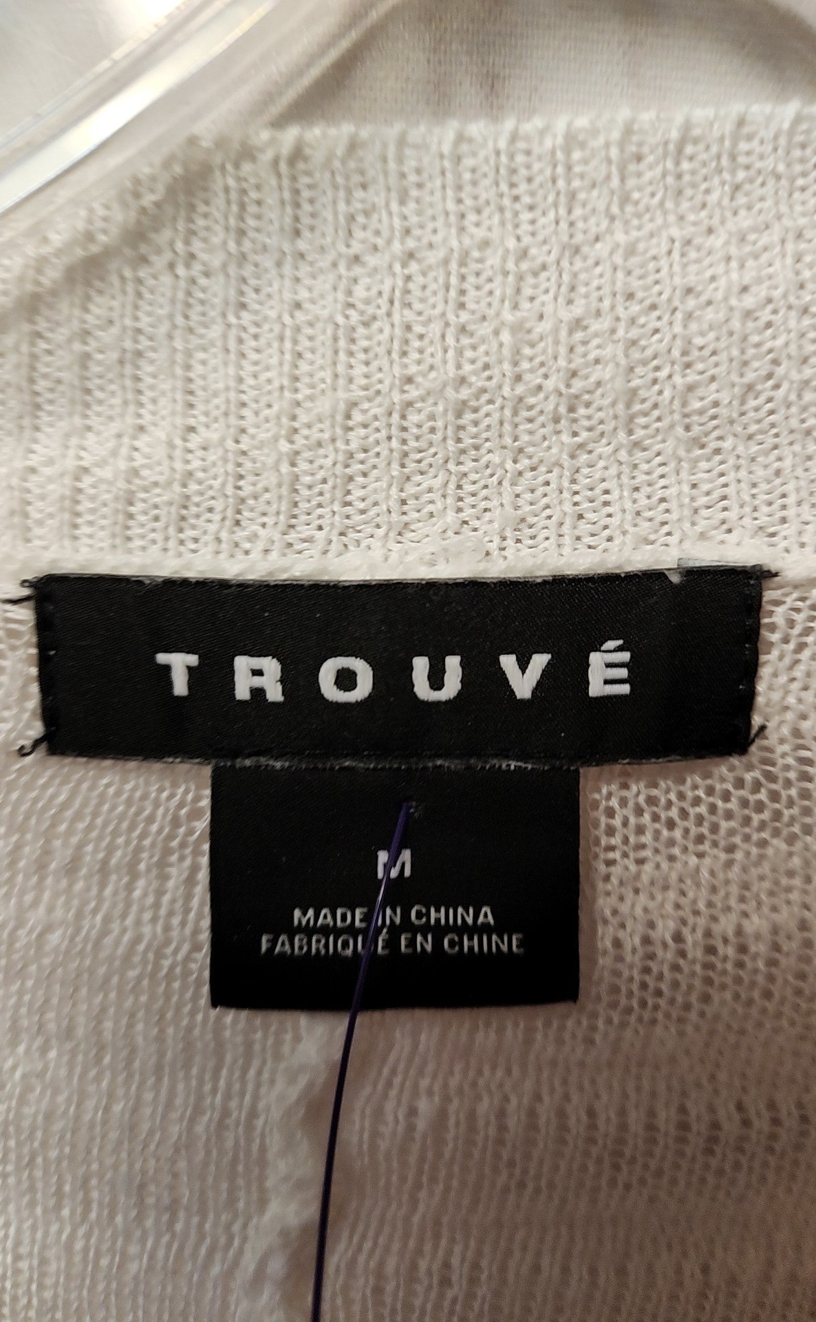 Trouve Women's Size M White Cardigan