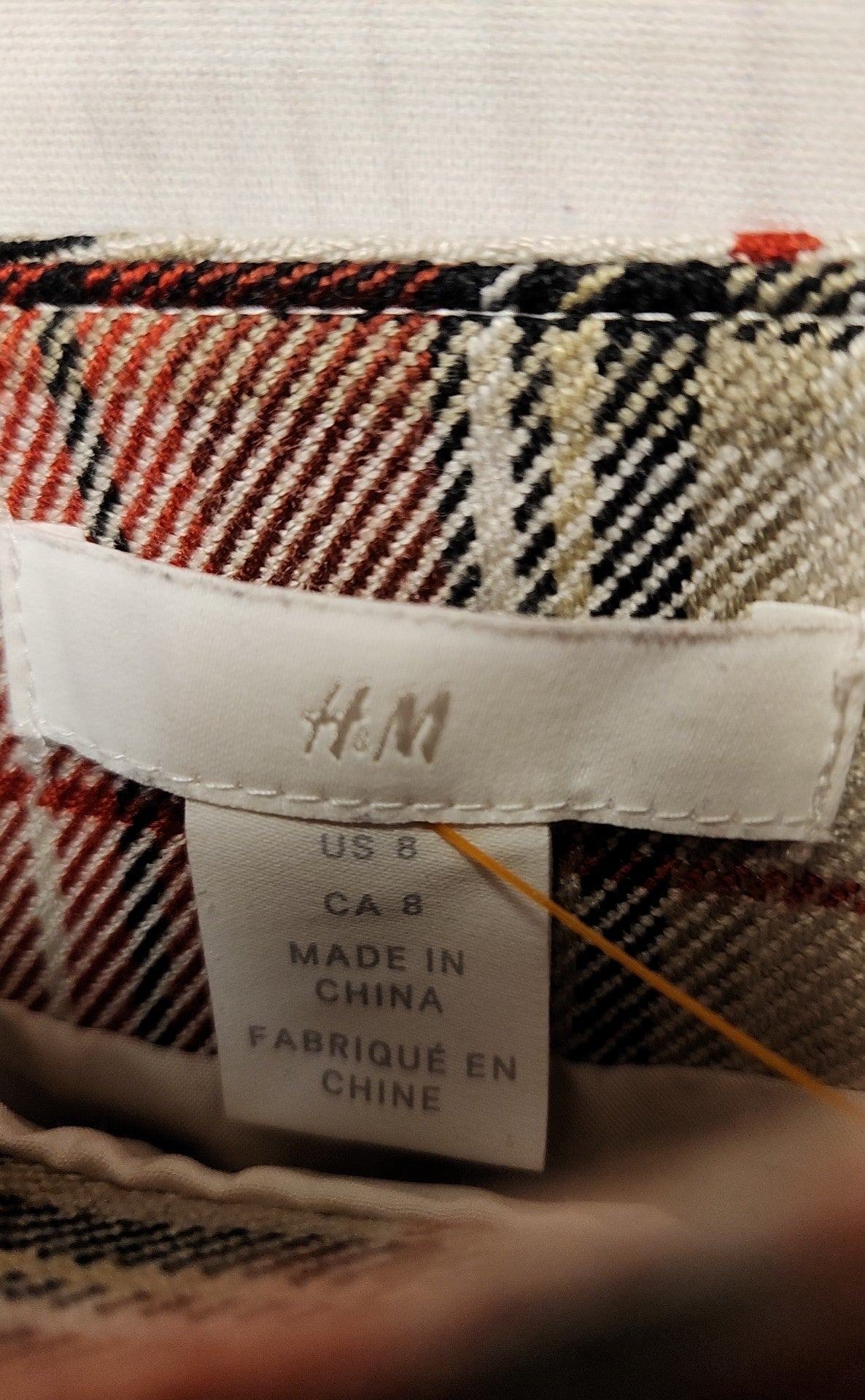 H&M Women's Size 8 Red & White Skirt