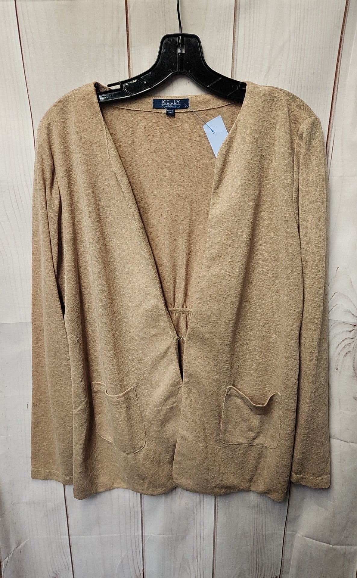 Kelly by Clinton Kelly Women's Size L Tan Cardigan
