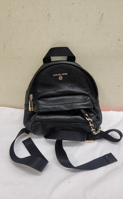 Michael Kors Black Leather Mini Backpack