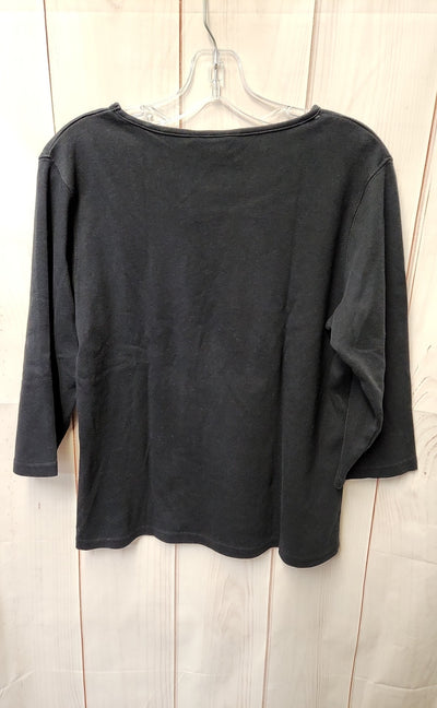 Peanut Butter & Jelly Women's Size M Black Halloween 3/4 Sleeve Top
