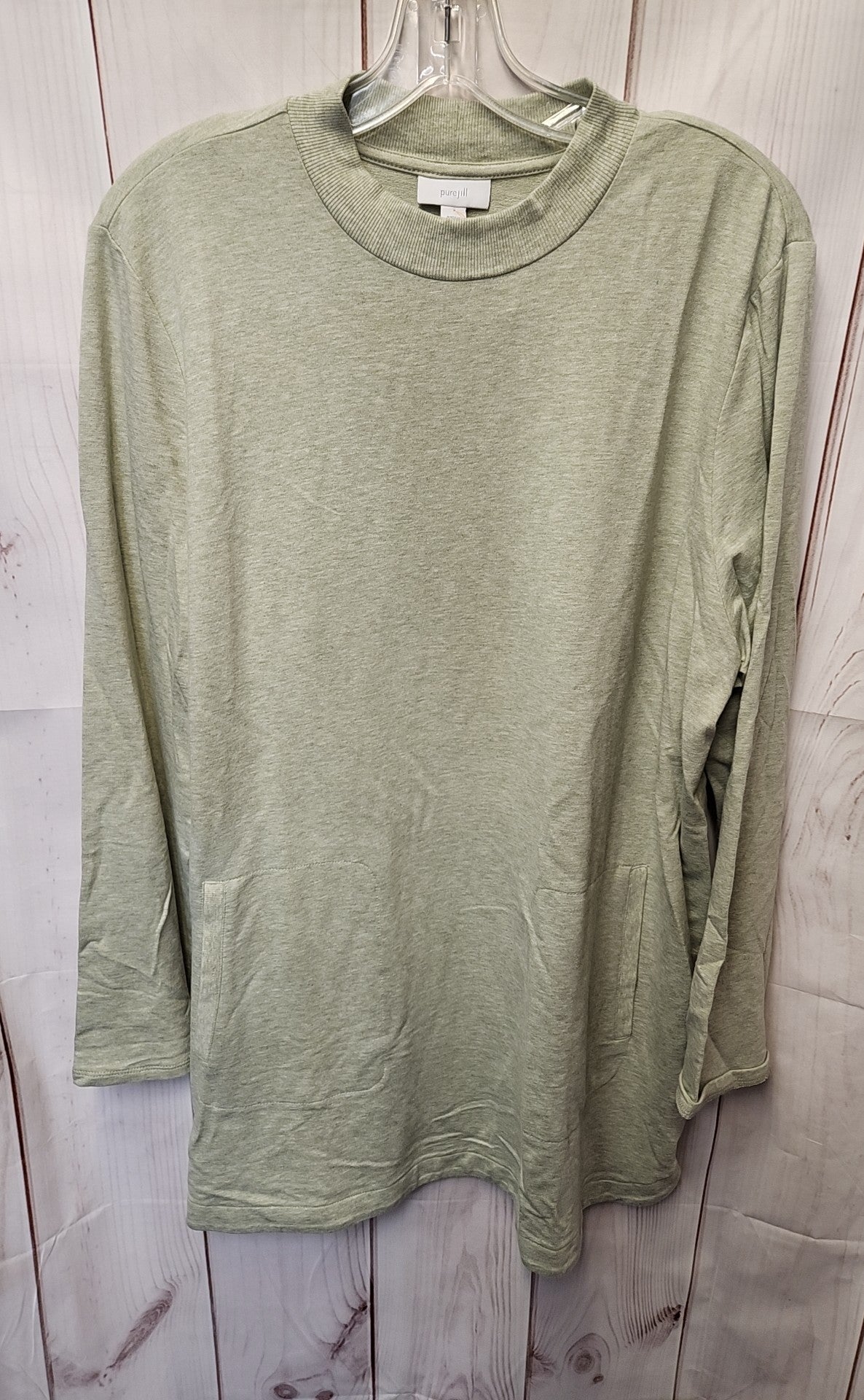Pure Jill Women's Size XL Green Long Sleeve Top