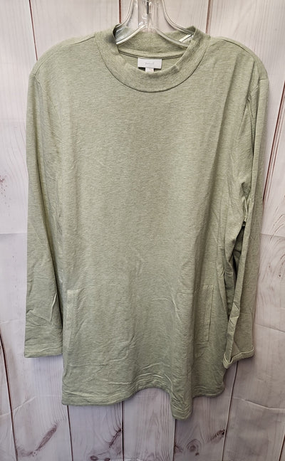 Pure Jill Women's Size XL Green Long Sleeve Top