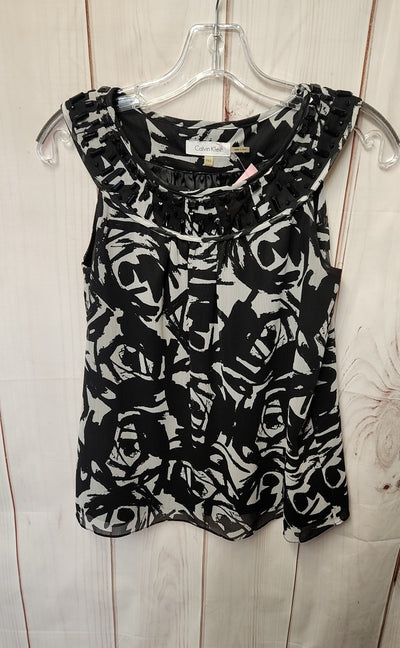 Calvin Klein Women's Size XS Petite Black Sleeveless Top