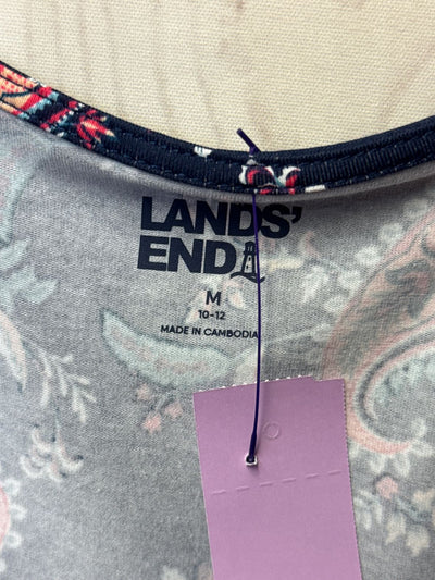 Lands End Women's Size M Navy Floral Dress