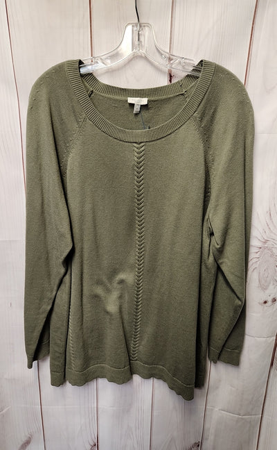 Talbots Women's Size 2X Olive Green Sweater