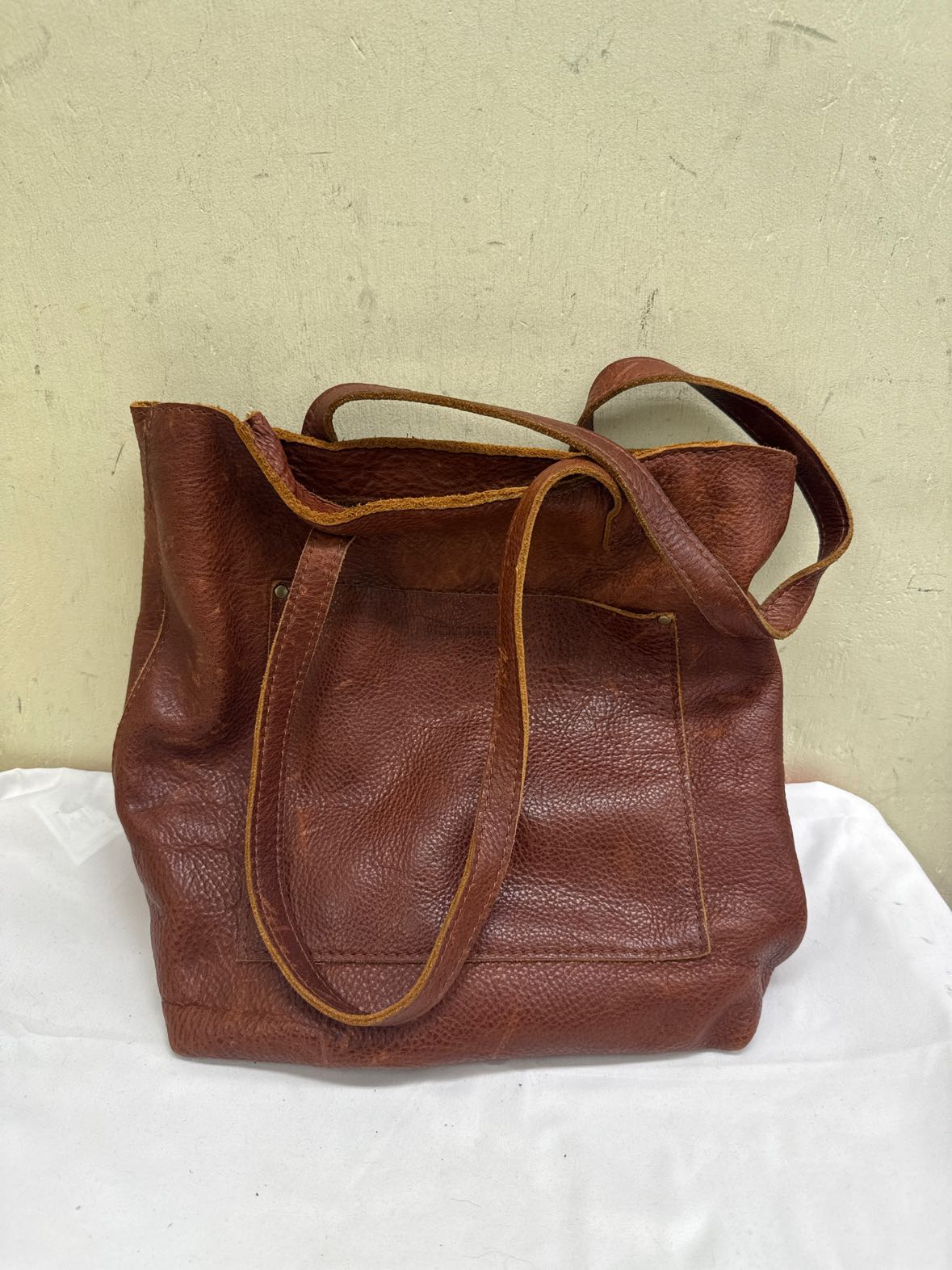 Portland Leather Goods Brown Leather Tote Bag