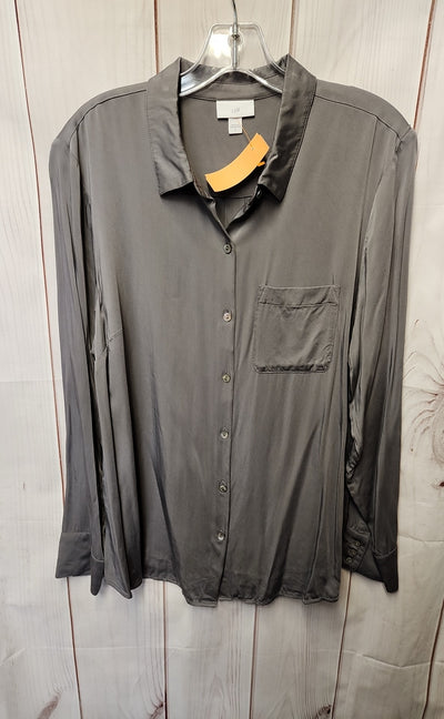 J Jill Women's Size L Gray Long Sleeve Top