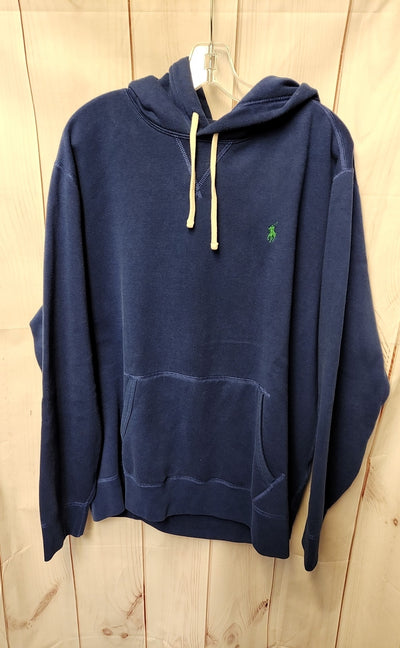 Polo by Ralph Lauren Men's Size XL Blue Hooded Sweatshirt