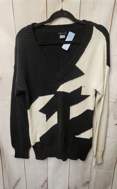 Venus Women's Size L Black & White Sweater
