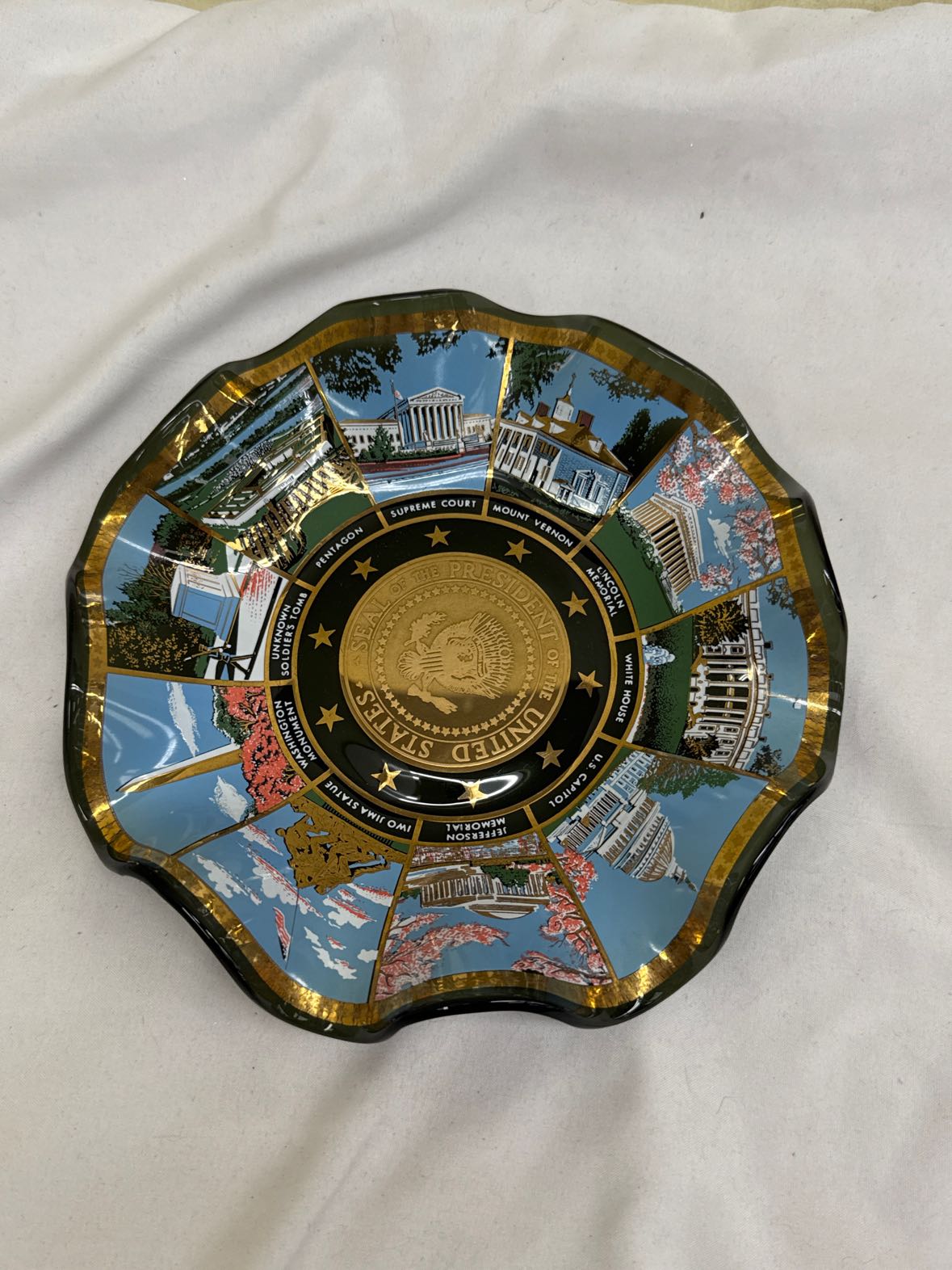 VTG Houze Art Washington DC Presidential Seal Dish