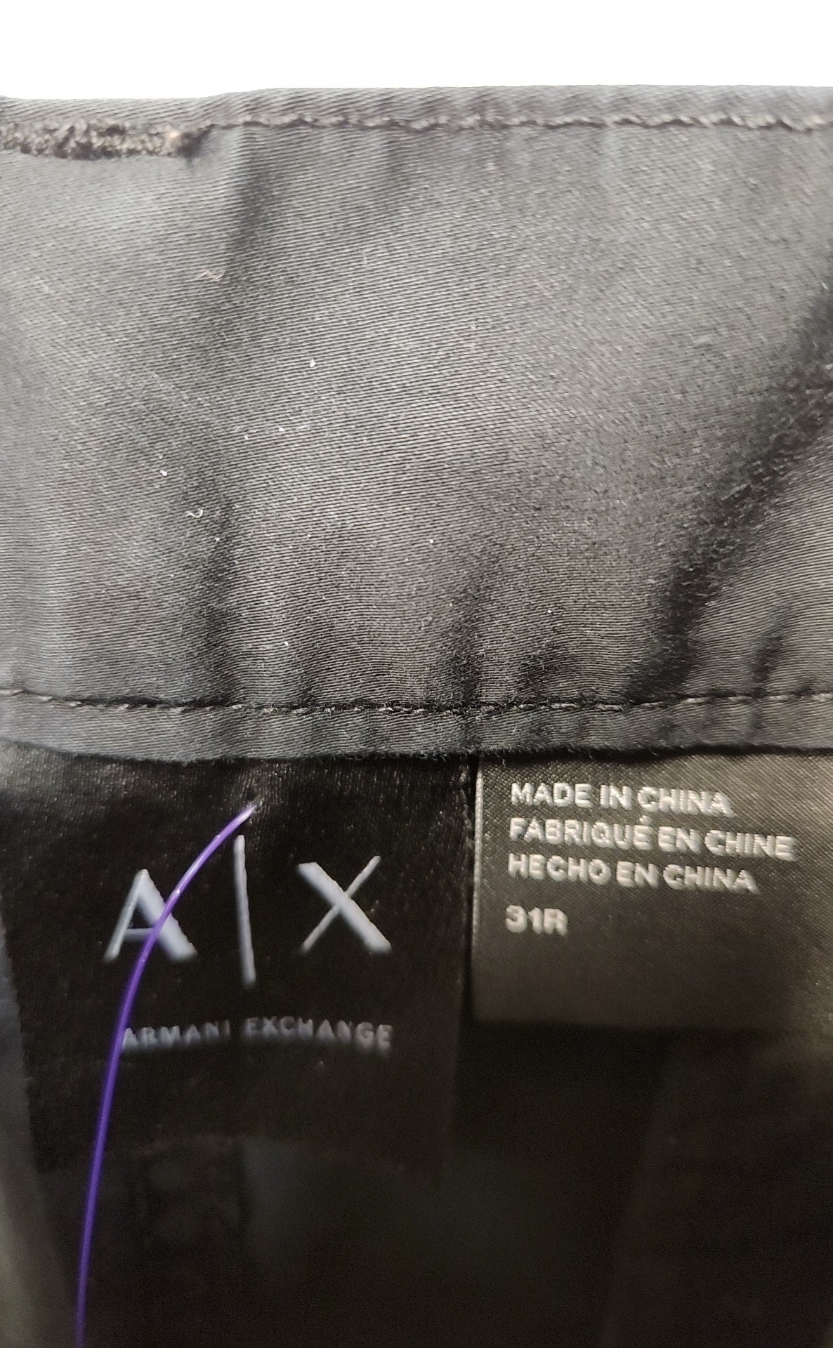 Armani Exchange Men's Size 31 Black Pants