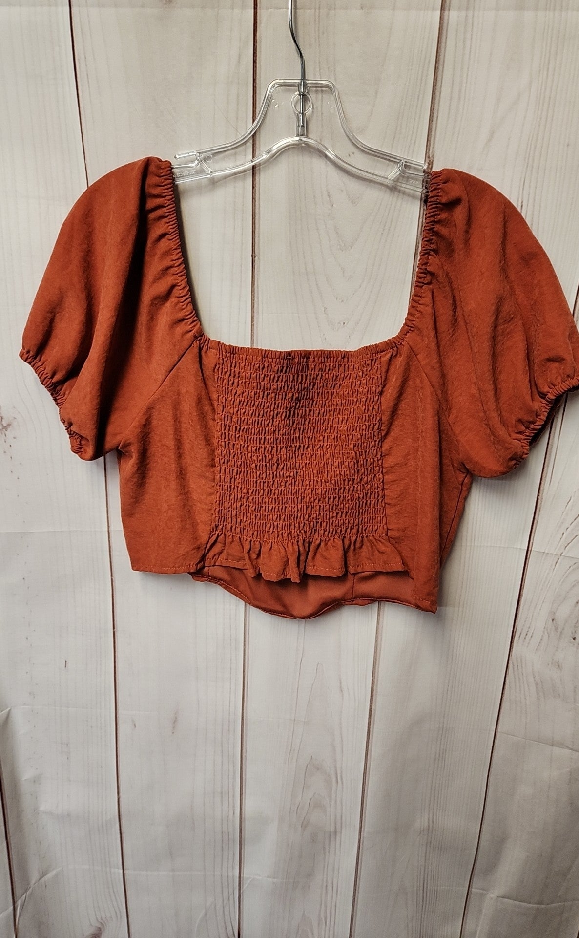 Kirious Women's Size L Orange Short Sleeve Top