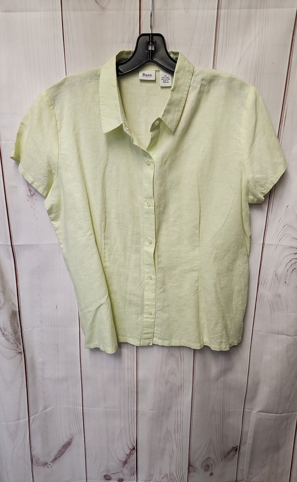 Bass Women's Size XL Green Short Sleeve Top