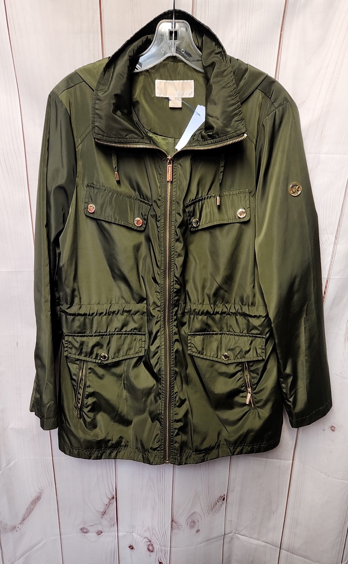 Michael Kors Women's Size L Green Coat