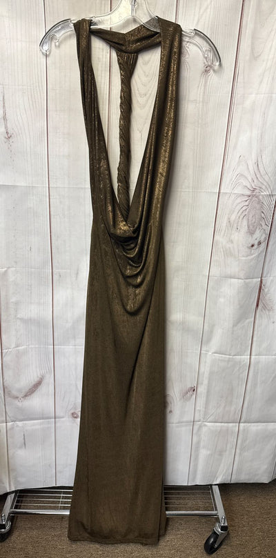 NWT Zara Women's Size L Gold Dress