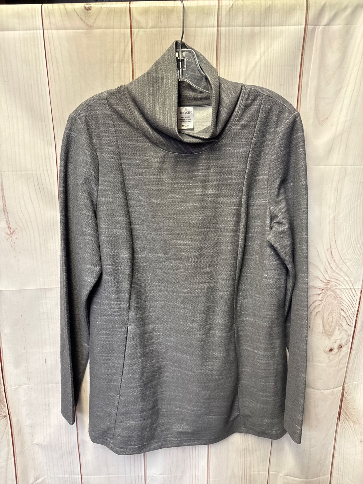 Jockey Women's Size M Gray Long Sleeve Top