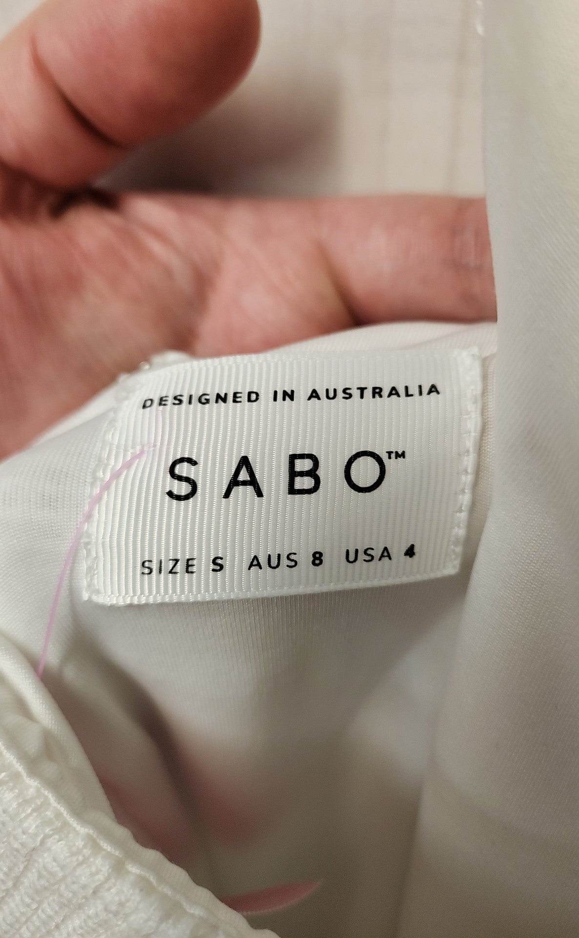 Sabo Women's Size S White Dress