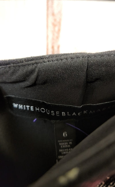 White House Black Market Women's Size 6 Black Floral Skirt
