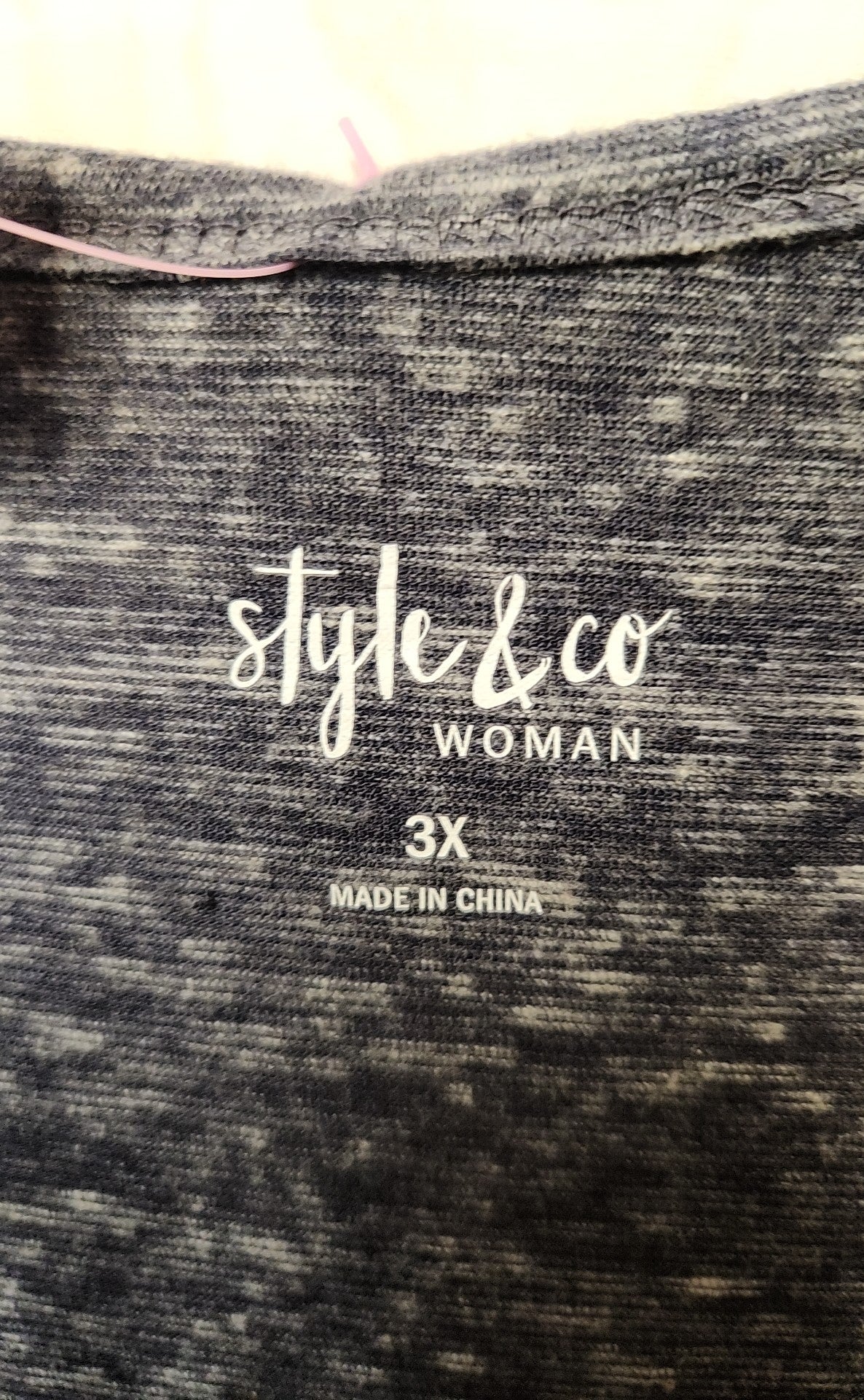 Style & Co Women's Size 3X Blue Short Sleeve Top